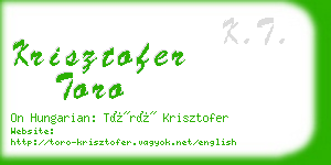 krisztofer toro business card